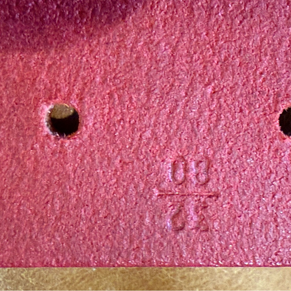 Fendi Red with  Silvertone accents Vintage 1990's belt EUC - Picture 7 of 16